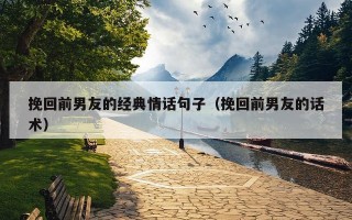 挽回前男友的经典情话句子（挽回前男友的话术）