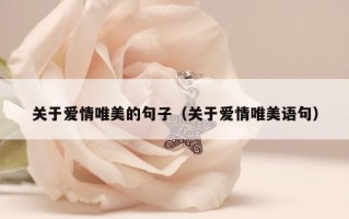 关于爱情唯美的句子（关于爱情唯美语句）