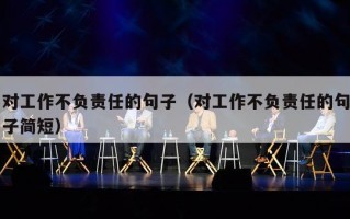 对工作不负责任的句子（对工作不负责任的句子简短）