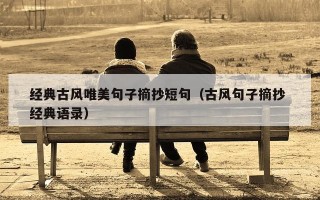 经典古风唯美句子摘抄短句（古风句子摘抄 经典语录）