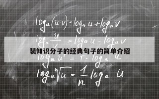 装知识分子的经典句子的简单介绍