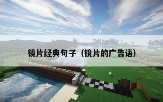 镜片经典句子（镜片的广告语）
