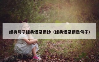 经典句子经典语录摘抄（经典语录精选句子）