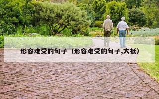 形容难受的句子（形容难受的句子,大抵）