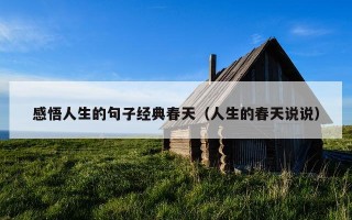 感悟人生的句子经典春天（人生的春天说说）