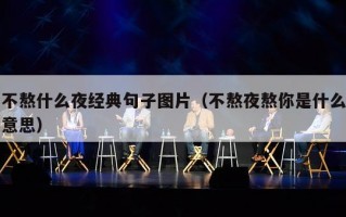 不熬什么夜经典句子图片（不熬夜熬你是什么意思）