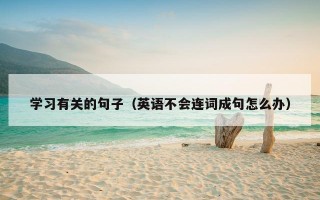 学习有关的句子（英语不会连词成句怎么办）