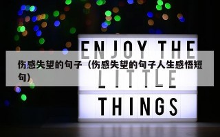 伤感失望的句子（伤感失望的句子人生感悟短句）