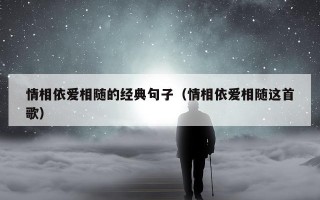 情相依爱相随的经典句子（情相依爱相随这首歌）