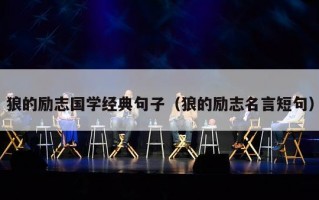 狼的励志国学经典句子（狼的励志名言短句）