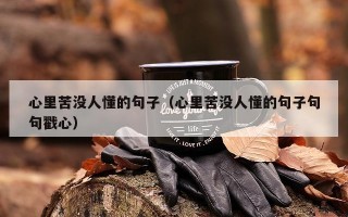 心里苦没人懂的句子（心里苦没人懂的句子句句戳心）