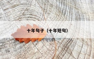 十年句子（十年短句）