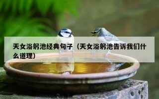 天女浴躬池经典句子（天女浴躬池告诉我们什么道理）