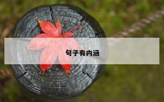 句子有内涵