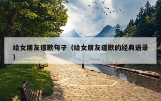 给女朋友道歉句子（给女朋友道歉的经典语录）