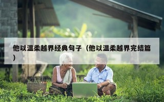 他以温柔越界经典句子（他以温柔越界完结篇）