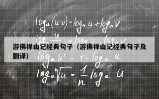 游佛禅山记经典句子（游佛禅山记经典句子及翻译）