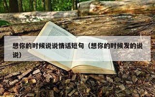 想你的时候说说情话短句（想你的时候发的说说）