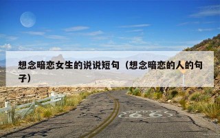 想念暗恋女生的说说短句（想念暗恋的人的句子）