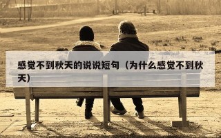 感觉不到秋天的说说短句（为什么感觉不到秋天）