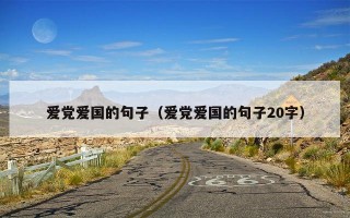 爱党爱国的句子（爱党爱国的句子20字）