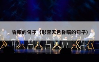 昏暗的句子（形容天色昏暗的句子）