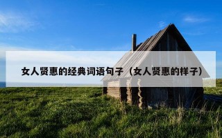 女人贤惠的经典词语句子（女人贤惠的样子）