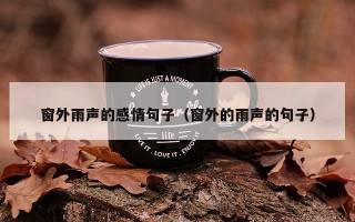 窗外雨声的感情句子（窗外的雨声的句子）