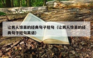 让男人惊呆的经典句子短句（让男人惊呆的经典句子短句英语）