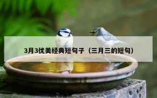 3月3优美经典短句子（三月三的短句）