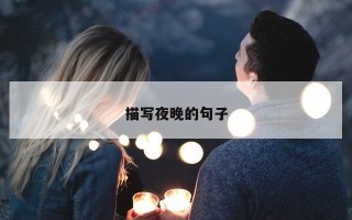 描写夜晚的句子