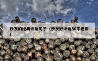 沙发的经典评语句子（沙发好评语30字通用）