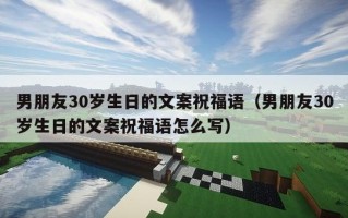 男朋友30岁生日的文案祝福语（男朋友30岁生日的文案祝福语怎么写）