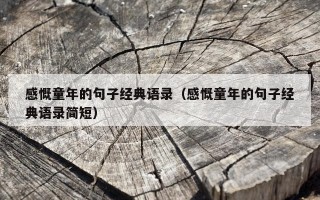 感慨童年的句子经典语录（感慨童年的句子经典语录简短）