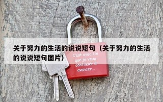 关于努力的生活的说说短句（关于努力的生活的说说短句图片）