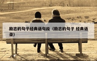 励志的句子经典语句段（励志的句子 经典语录）