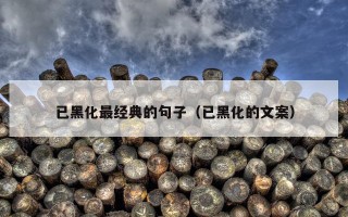 已黑化最经典的句子（已黑化的文案）