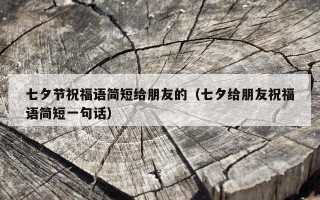 七夕节祝福语简短给朋友的（七夕给朋友祝福语简短一句话）