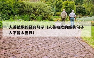 人善被欺的经典句子（人善被欺的经典句子 人不能太善良）