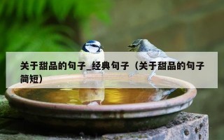 关于甜品的句子_经典句子（关于甜品的句子简短）