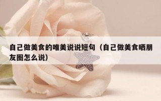 自己做美食的唯美说说短句（自己做美食晒朋友圈怎么说）