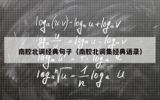 南腔北调经典句子（南腔北调集经典语录）
