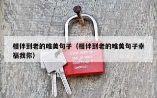 相伴到老的唯美句子（相伴到老的唯美句子幸福我你）