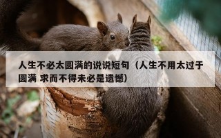 人生不必太圆满的说说短句（人生不用太过于圆满 求而不得未必是遗憾）