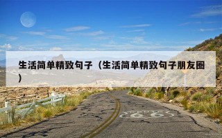 生活简单精致句子（生活简单精致句子朋友圈）