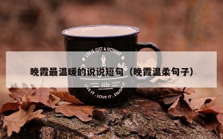 晚霞最温暖的说说短句（晚霞温柔句子）