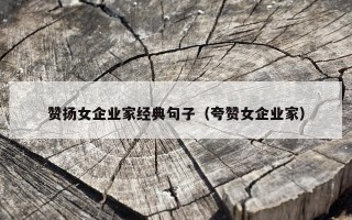 赞扬女企业家经典句子（夸赞女企业家）