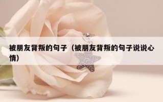 被朋友背叛的句子（被朋友背叛的句子说说心情）