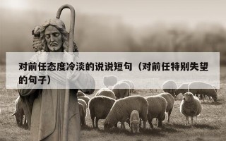 对前任态度冷淡的说说短句（对前任特别失望的句子）