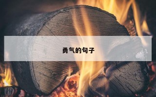 勇气的句子
